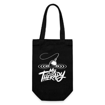 Fishing My Therapy - Gift Bag for Bottles - black - Front