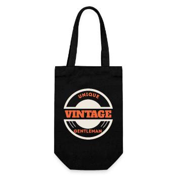 Einzigartiges Vintage-Gentleman-Abzeichen - Geschenkbeutel für Flaschen - Schwarz - Vorne