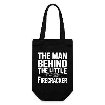 The Man Behind The Little Firecracker - Gift Bag for Bottles - black - Front