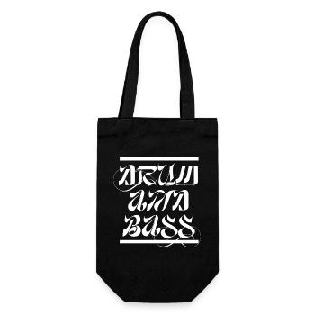 Drum-and-Bass-Skript - Geschenkbeutel für Flaschen - Schwarz - Vorne