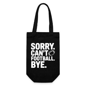 Sorry. Can't. Football. Bye. - Gift Bag for Bottles - black - Front
