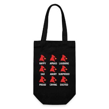 Roter Kardinal Rotkardinal Cardinals Emotionen - Geschenkbeutel für Flaschen - Schwarz - Vorne