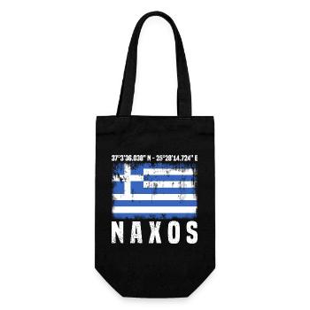 Naxos Coordinates - Gift Bag for Bottles - black - Front