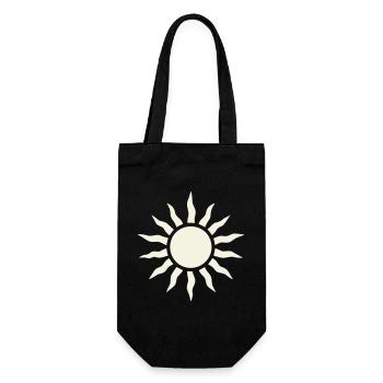 Sun with ray frame - Gift Bag for Bottles - black - Front
