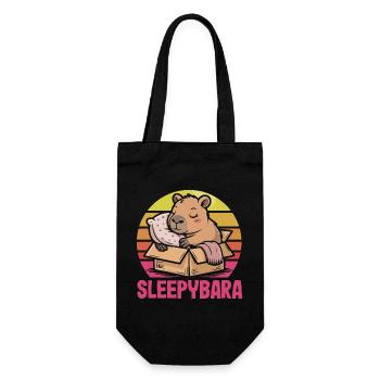 La vie est meilleure avec les capybaras - Mignon rongeur - Sac à bouteille - noir - Devant