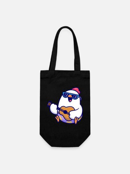 Penguin Guitar Beach Jam - Geschenkbeutel für Flaschen - Schwarz