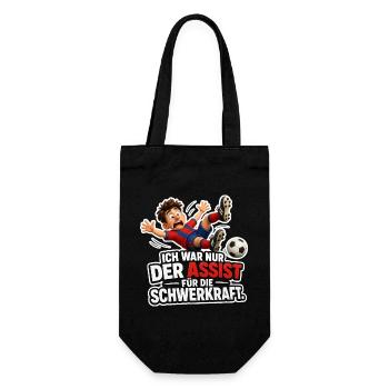 Fussball Assist für die Schwerkraft Sport Humor - Geschenkbeutel für Flaschen - Schwarz - Vorne