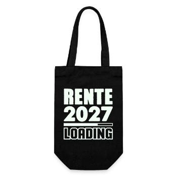 Pension 2027 Loading - Gift Bag for Bottles - black - Front