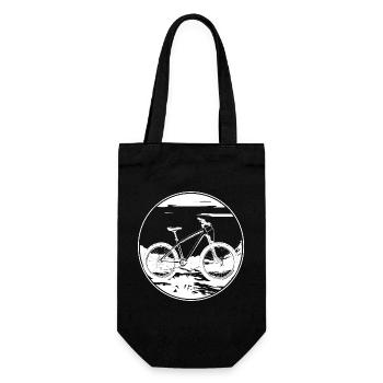 Mountain Biking Drawing - Gift Bag for Bottles - black - Front