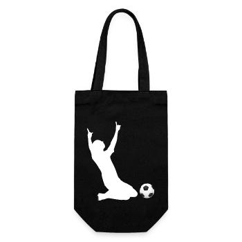 Fussballspieler - Geschenkbeutel für Flaschen - Schwarz - Vorne