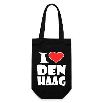 I Love Den Haag - Geschenkbeutel für Flaschen - Schwarz - Vorne