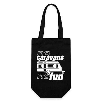 Caravane, camping, chemise amusante, caravane amusante. (25) - Sac à bouteille - noir - Devant