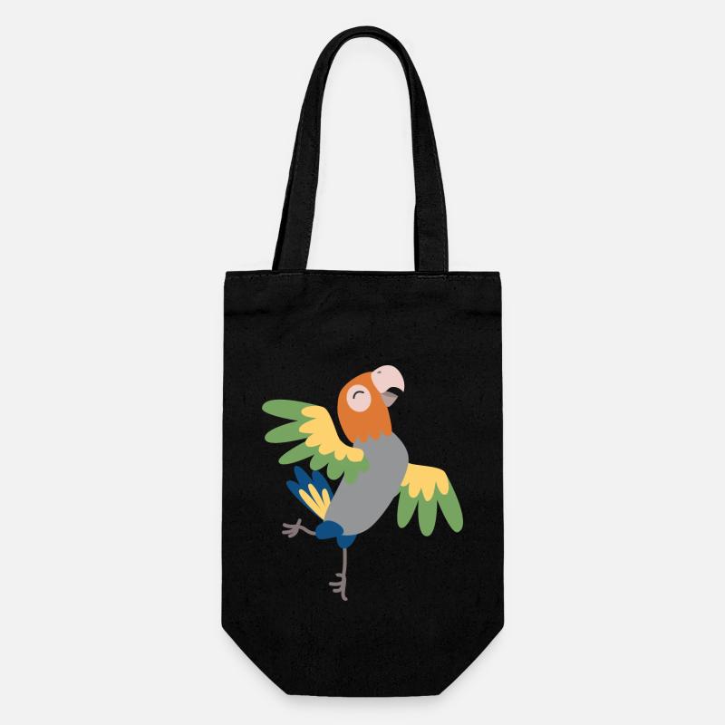 Papagei - Geschenkbeutel für Flaschen - Schwarz