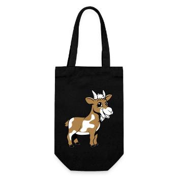 Goat moaning smiles - Gift Bag for Bottles - black - Front