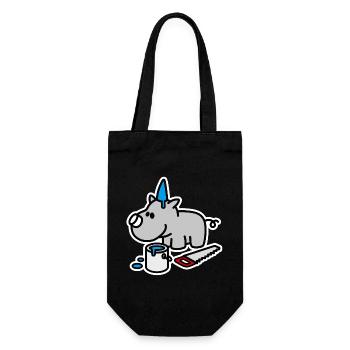 Funny RhinoCeros Birthday Party Hat Party Cute - Gift Bag for Bottles - black - Front