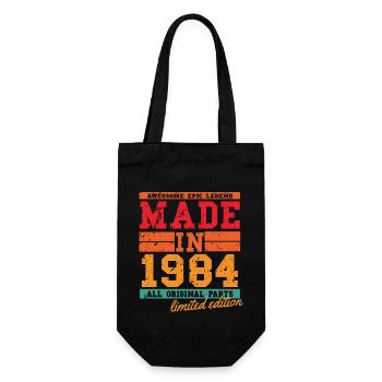 1984 Geburtstag Vintage Spruch - Geschenkbeutel für Flaschen - Schwarz - Vorne