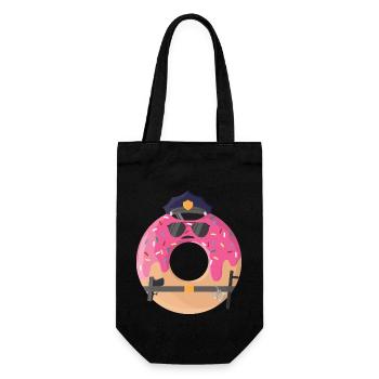Officer Donut - Donut Polizist - Geschenkbeutel für Flaschen - Schwarz - Vorne