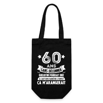 60 Ans Cadeau D'anniversaire 60 Ans - Sac à bouteille - noir - Devant