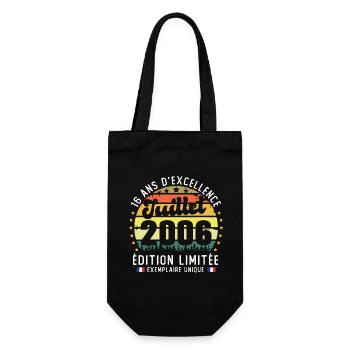 16 Ans Anniversaire Vintage Né en juillet 2006 - Sac à bouteille - noir - Devant