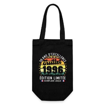 26 Ans Anniversaire Vintage Né en juillet 1996 - Sac à bouteille - noir - Devant