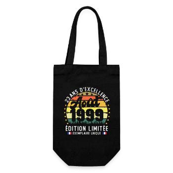 23 Ans Anniversaire Vintage Né en Août 1999 - Sac à bouteille - noir - Devant