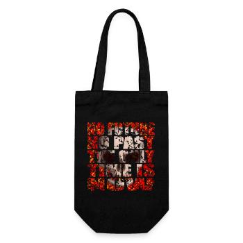The only time is now Skull R6Z - Gift Bag for Bottles - black - Front