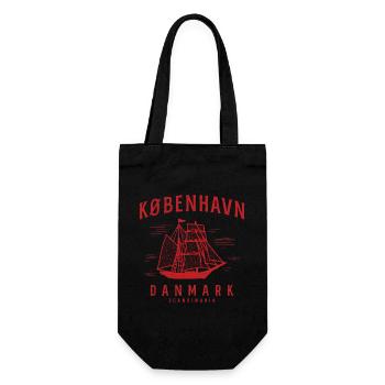 Copenhagen Sailing Ship Scandinavia Flair - Gift Bag for Bottles - black - Front