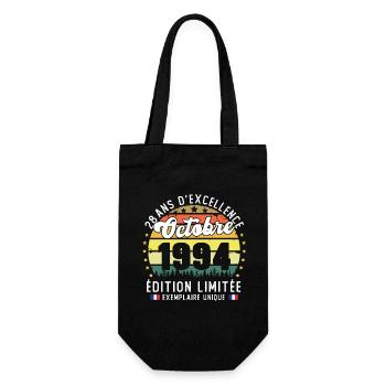 28 Ans Anniversaire Vintage Né en Octobre 1994 - Sac à bouteille - noir - Devant