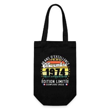 48 Ans Anniversaire Vintage Né en Novembre 1974 - Sac à bouteille - noir - Devant
