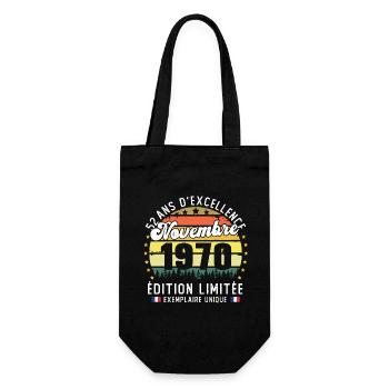 52 Ans Anniversaire Vintage Né en Novembre 1970 - Sac à bouteille - noir - Devant