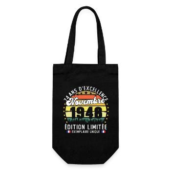 74 Ans Anniversaire Vintage Né en Novembre 1948 - Sac à bouteille - noir - Devant