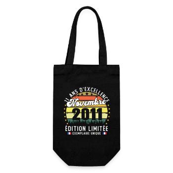 11 Ans Anniversaire Vintage Né en Novembre 2011 - Sac à bouteille - noir - Devant