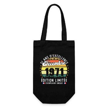 51 Ans Anniversaire Vintage Né en Décembre 1971 - Sac à bouteille - noir - Devant