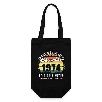 48 Ans Anniversaire Vintage Né en Décembre 1974 - Sac à bouteille - noir - Devant