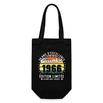 56 Ans Anniversaire Vintage Né en Décembre 1966 - Sac à bouteille - noir - Devant