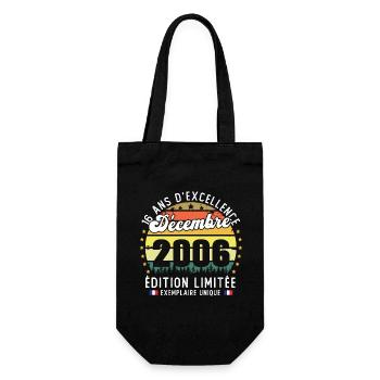 16 Ans Anniversaire Vintage Né en Décembre 2006 - Sac à bouteille - noir - Devant