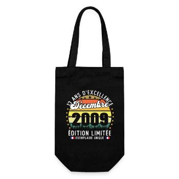 13 Ans Anniversaire Vintage Né en Décembre 2009 - Sac à bouteille - noir - Devant