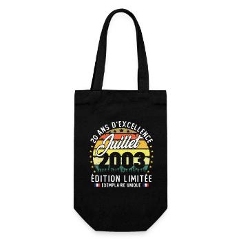 Vintage Cadeau Anniversaire 20 Ans Juillet 2003 - Sac à bouteille - noir - Devant