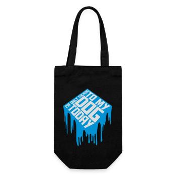 only talking to dog - Gift Bag for Bottles - black - Front