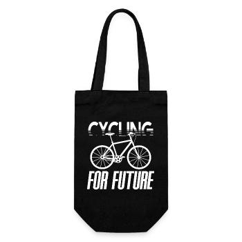 Cycling for Future Fahrrad Radfahrer Klimawandel - Geschenkbeutel für Flaschen - Schwarz - Vorne