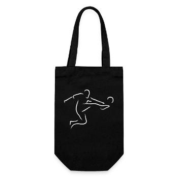 Fußball - Geschenkbeutel für Flaschen - Schwarz - Vorne