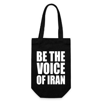 Be the voice of iran - Geschenkbeutel für Flaschen - Schwarz - Vorne