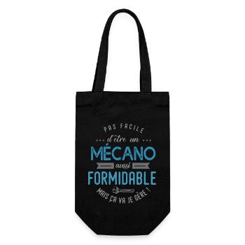 mécanisien mécano formidable - Sac à bouteille - noir - Devant
