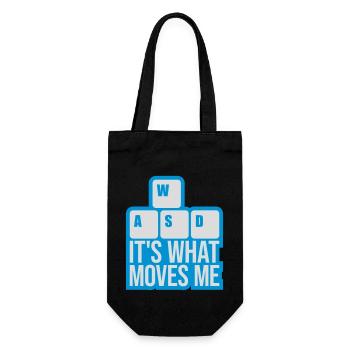 its what moves me - Geschenkbeutel für Flaschen - Schwarz - Vorne
