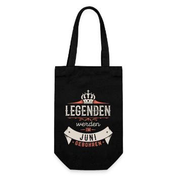 Legenden werden im Juni gebohren - Geschenkbeutel für Flaschen - Schwarz - Vorne