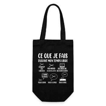 T-shirt coiffure homme & femme humoristique - Sac à bouteille - noir - Devant