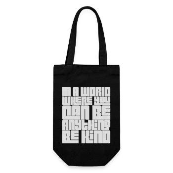 you can be kind - Gift Bag for Bottles - black - Front