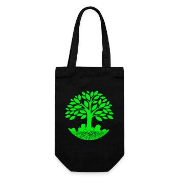 tree of life, zen, ecology - Gift Bag for Bottles - black - Front