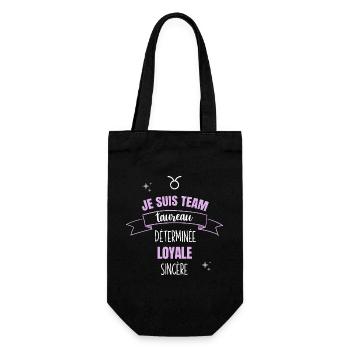 Team taureau cadeau femme fille taureau zodiaque - Sac à bouteille - noir - Devant