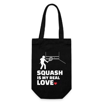Ich Liebe squash - Geschenkbeutel für Flaschen - Schwarz - Vorne
